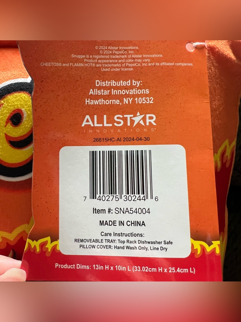 Snuggie Flamming Hot Cheetos 2-in-1 Pillow and Snack Tray NWT - Picture 6 of 6